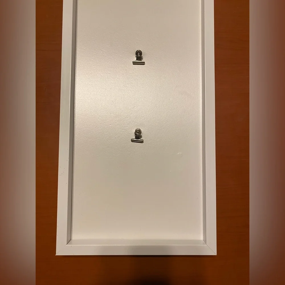 Photo Frame with 3 Hanging Clips NWOT Hanging Shelf